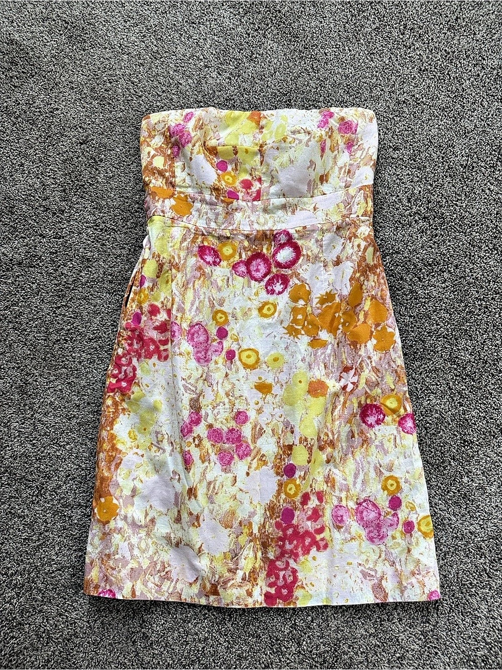 J.Crew Floral Strapless Mini Dress Size 4 Like New